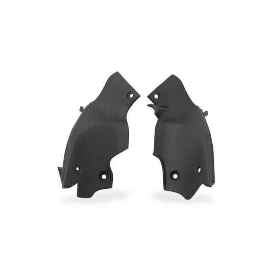 ZA206Y - CNC Racing Carbon Fiber Steering Head Covers for the Ducati Streetfighter V2