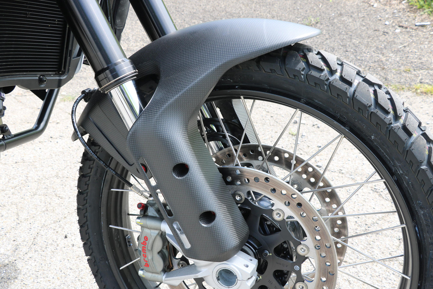 ZA240Y - CNC Racing Carbon Fiber Front Fender for the Ducati DesertX