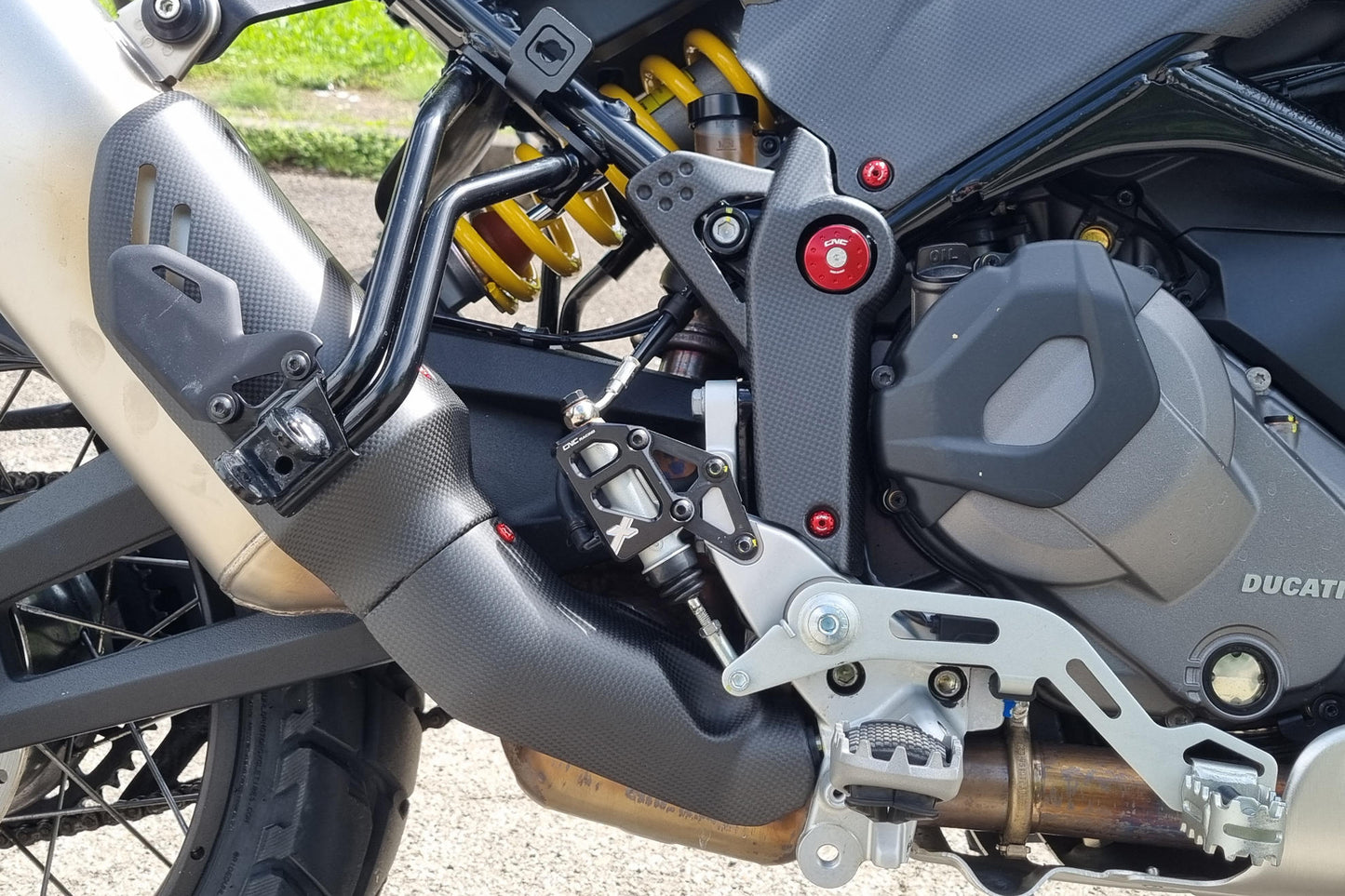 ZA241Y - CNC Racing Carbon Fiber Lower Frame Side Covers for the Ducati DesertX