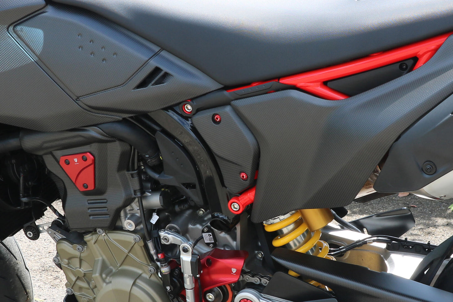 ZA272Y - CNC Racing Carbon Fiber Rear Side Covers (pair) for the Ducati Hypermotard 698 Mono