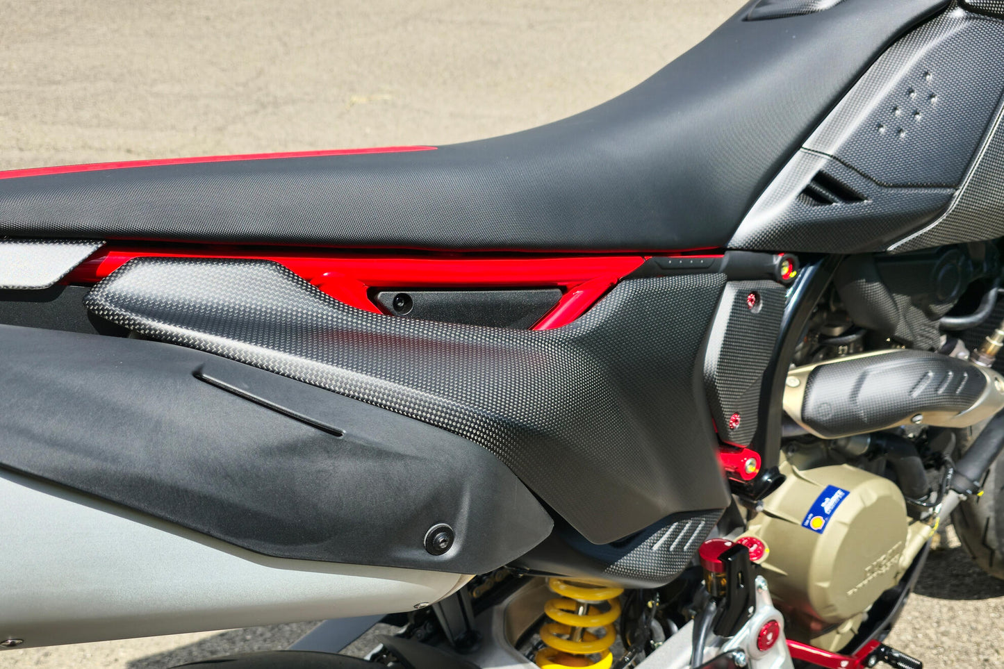 ZA277Y - CNC Racing Carbon Fiber Subframe Covers (pair) for the Ducati Hypermotard 698 Mono