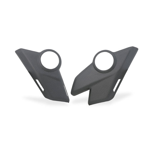 ZA370Y - CNC Racing Carbon Fiber Lower Frame Plate Covers w/ Holes (pair) for Ducati Multistrada V4