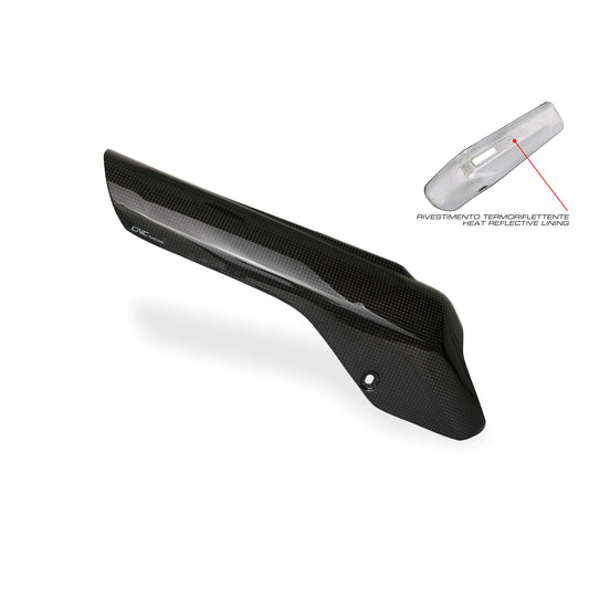 CLOSEOUT OS - CNC Racing - Carbon Fiber Akrapovic Full System Silencer Heat Guard - Multistrada V4 - Finish Matte