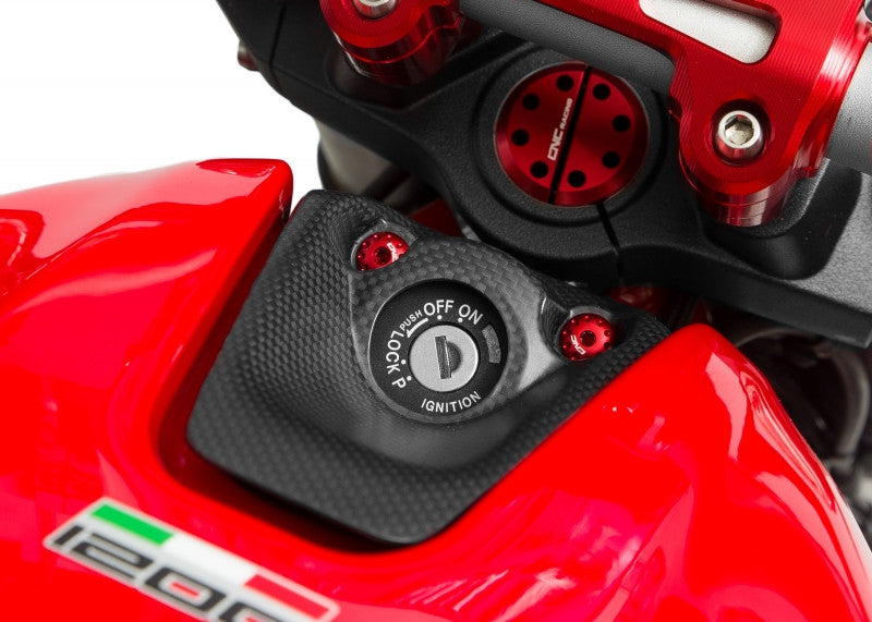 ZA967Y - CNC Racing Carbon Fiber Key Cover for Ducati Monster 821 and 1200/S/R