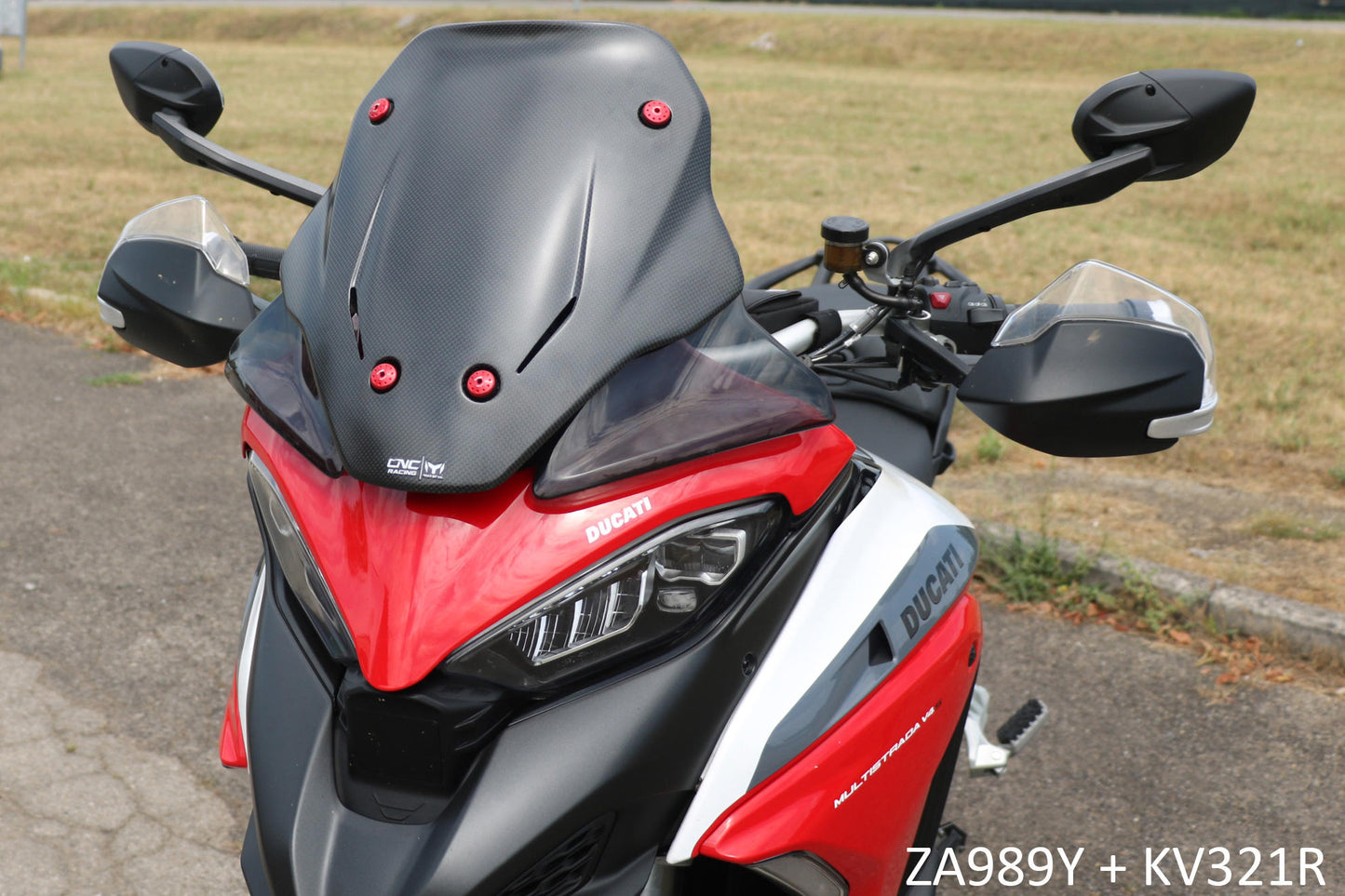 ZA989 - CNC Racing Carbon Fiber Sport Screen for Ducati Multistrada V4