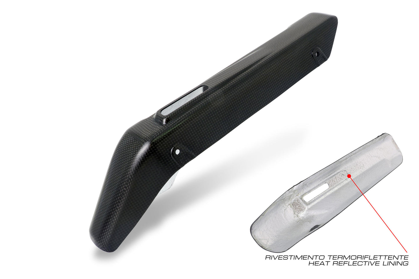 ZA998 - CNC Racing Carbon Fiber Akrapovic Slip-on Muffler (Silencer) Exhaust Heat Guard for Ducati Multistrada V4 / S / Sport / Pikes Peak