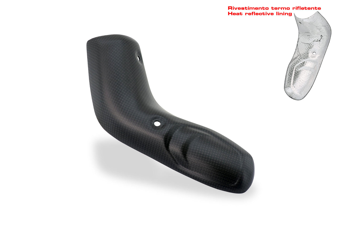 ZA997 - CNC Racing Carbon Fiber Lower Exhaust Pipe Guard for Ducati Multistrada V4 (OE Header and Slip-ons)