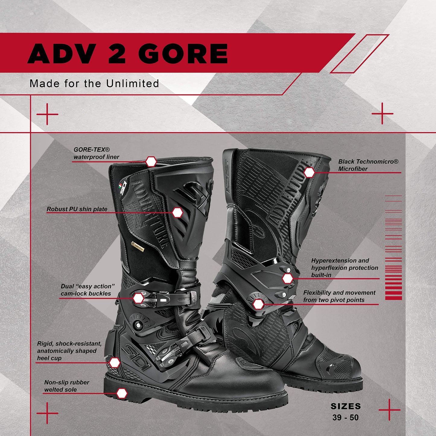 Sidi - Adventure 2 Gore Boot - BLACK