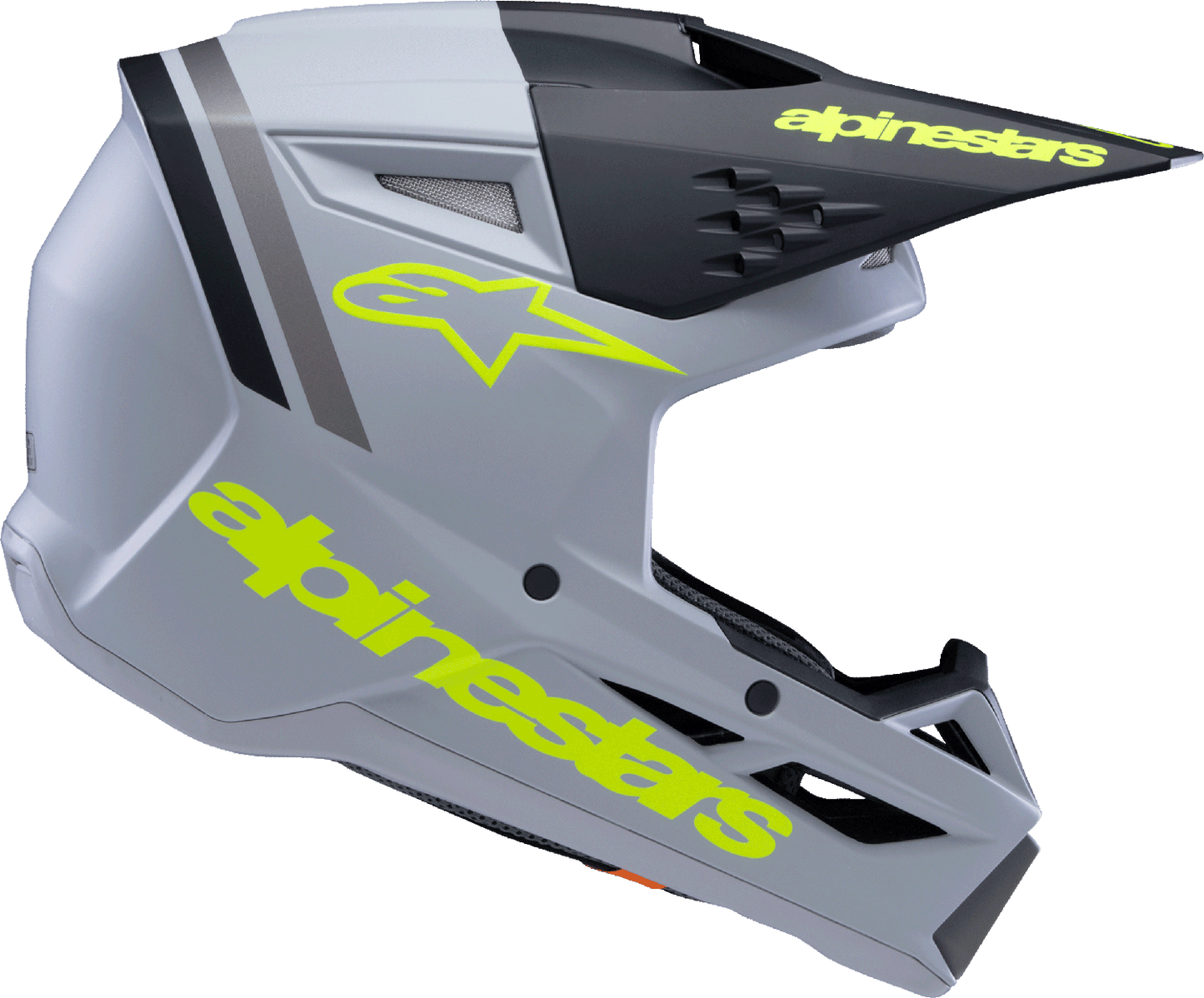 Alpinestars - Youth SM3 Helmet - Radium - Matte Gray/Black/Yellow Fluo