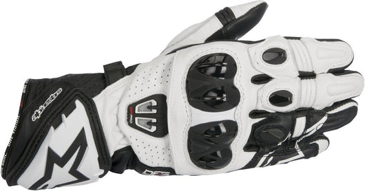 CLOSEOUT - Alpinestars - GP Pro R2 Gloves - Black/White - SIZE Medium