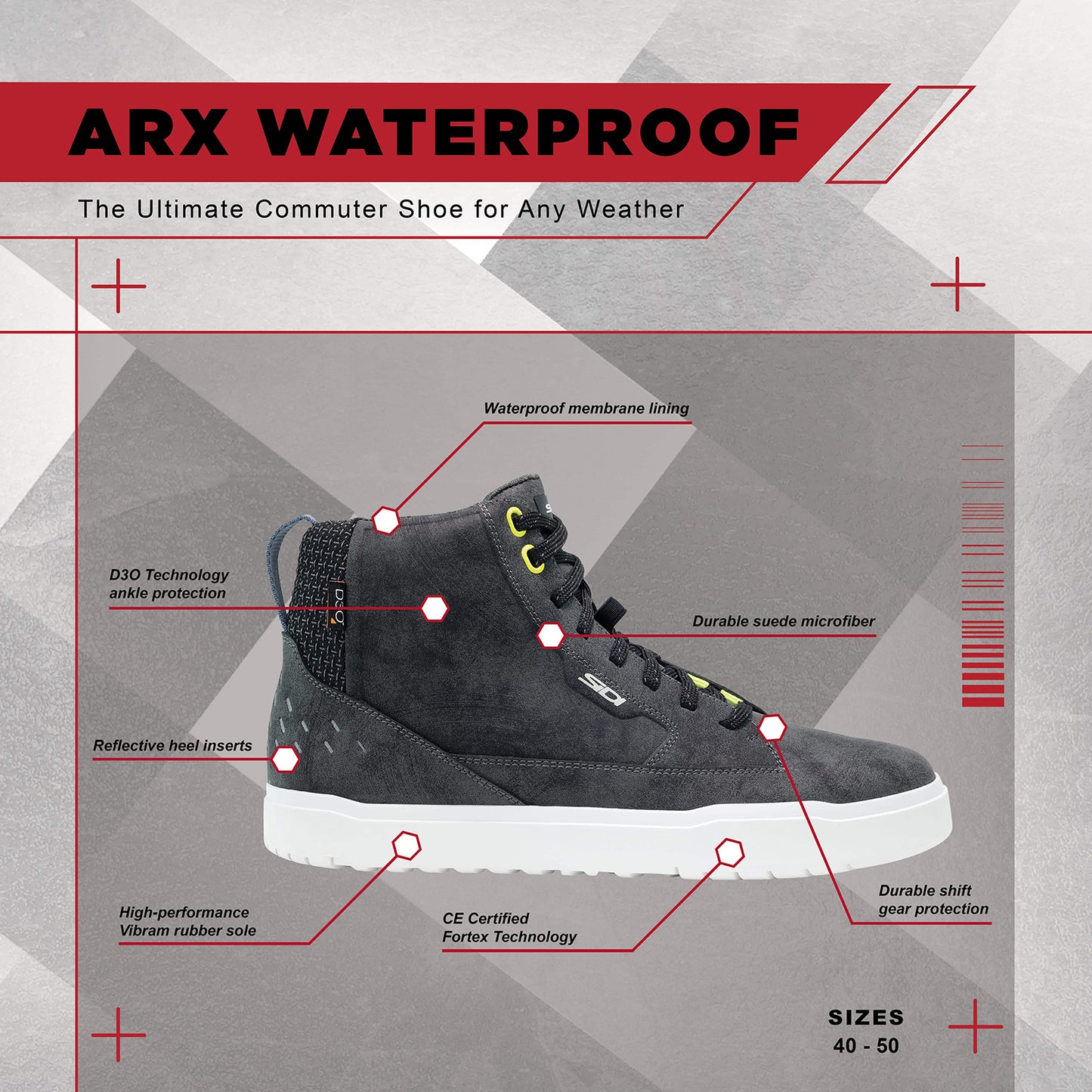 Sidi - ARX WP Riding Shoe - BLACK