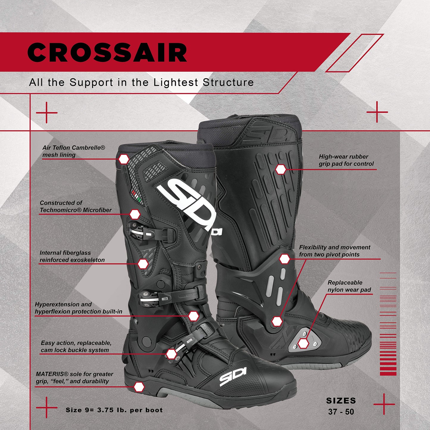 Sidi - Crossair Boot - WINE/WHITE