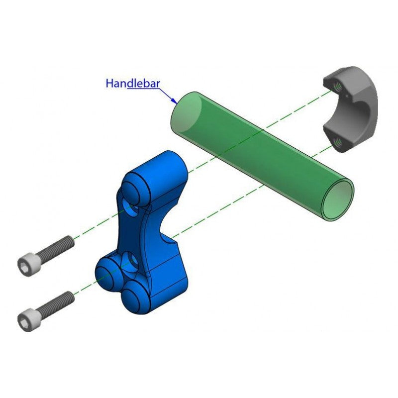 CLOSEOUT - CNC Racing Rearward Clamp for Handlebar Right Switches