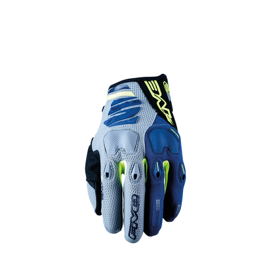 FIVE GLOVES - E2 - GREY/FLUO YELLOW/NAVY