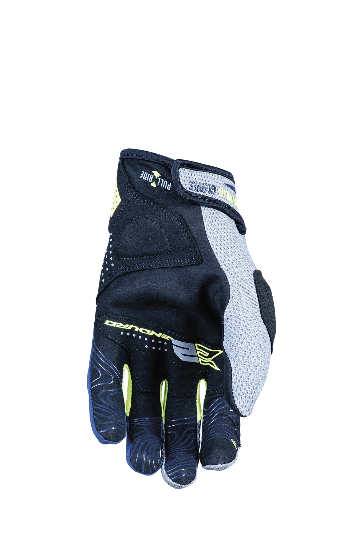 FIVE GLOVES - E2 - GREY/FLUO YELLOW/NAVY