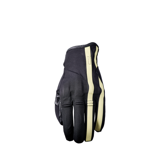 FIVE GLOVES - FLOW - STRIPES BLACK/BEIGE