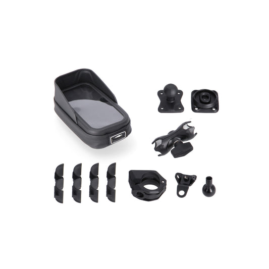 GPS.00.308.35100 - SW-MOTECH - Universal GPS mount kit with Phone Case - Incl 2" socket arm, for handlebar/mirror thread
