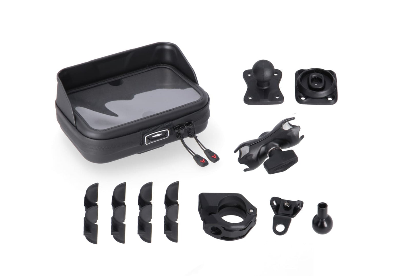 GPS.00.308.35200 - SW-MOTECH - Universal GPS mount kit with Navi Case - Incl 2" socket arm, for handlebar/mirror thread