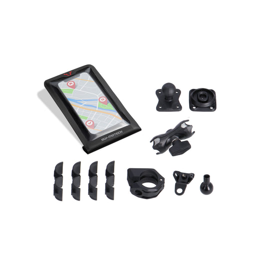 GPS.00.308.35500 - SW-MOTECH - Universal GPS mount kit with Smartphone Drybag - Incl 2" socket arm, for handlebar/mirror thread