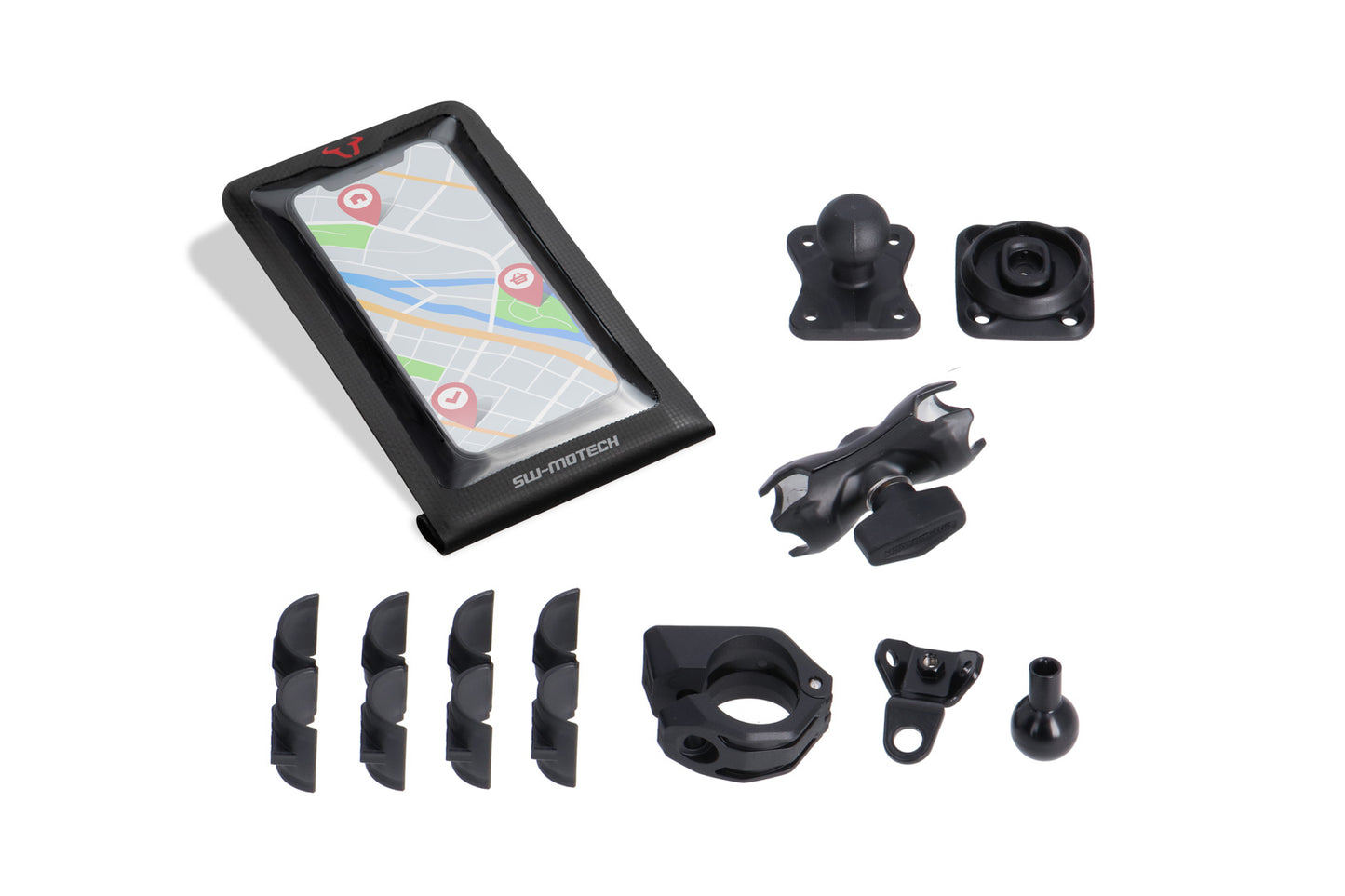 GPS.00.308.35500 - SW-MOTECH - Universal GPS mount kit with Smartphone Drybag - Incl 2" socket arm, for handlebar/mirror thread
