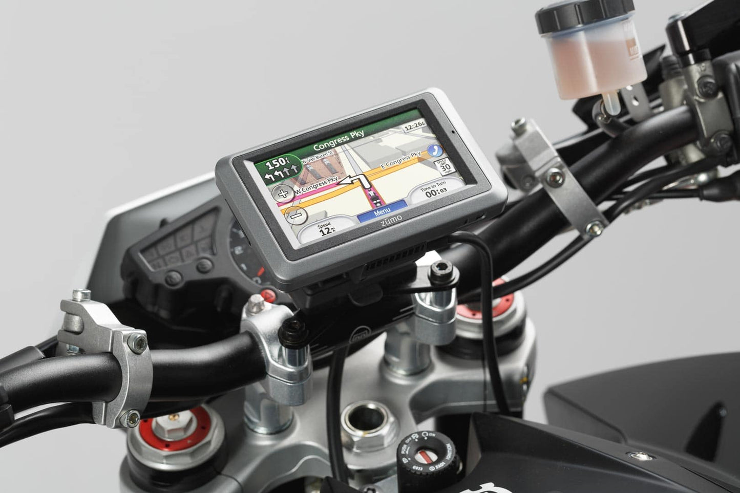 GPS.07.646.10600/B - SW-MOTECH - GPS mount for handlebar -  Shock absorbent - BLACK