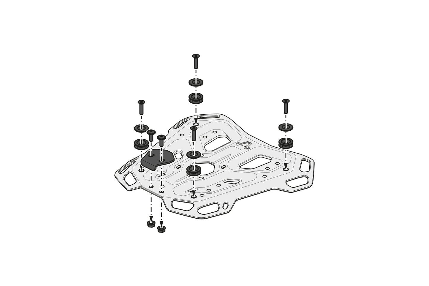 GPT.22.807.19000/B - SW-MOTECH - ADVENTURE-RACK -  Ducati Multistrada V2 / V2 S (24-) - BLACK