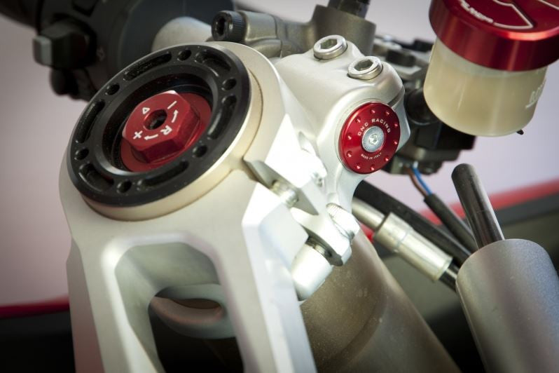 TT323 - CNC Racing Handlebar Caps (Clip-on Plugs) for Ducati Panigale, Supersport / S, Desmosedici RR, 1198 / 1098 / 848  & ST3 ST4