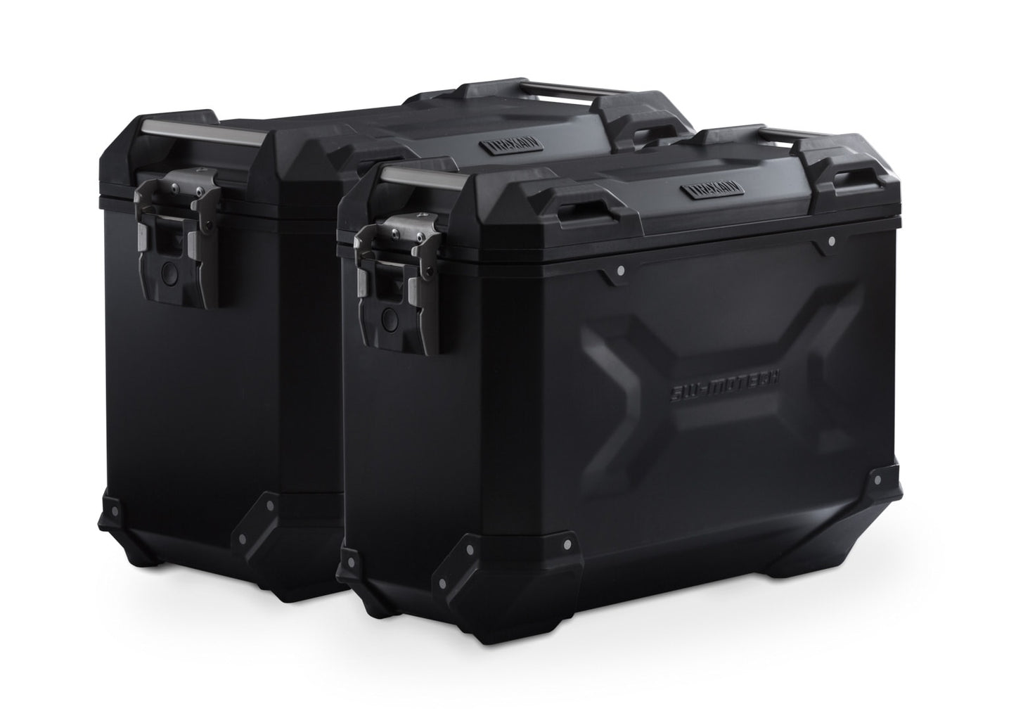 KFT.22.995.70100/B - SW-MOTECH - TRAX ADV aluminum case system US model -  45/37L Ducati DesertX (22-) / Rally (23-) - BLACK
