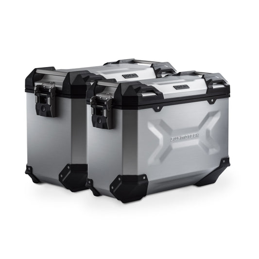 KFT.22.995.70100/S - SW-MOTECH - TRAX ADV aluminum case system US model -  45/37L Ducati DesertX (22-)/ Rally (23-) - SILVER