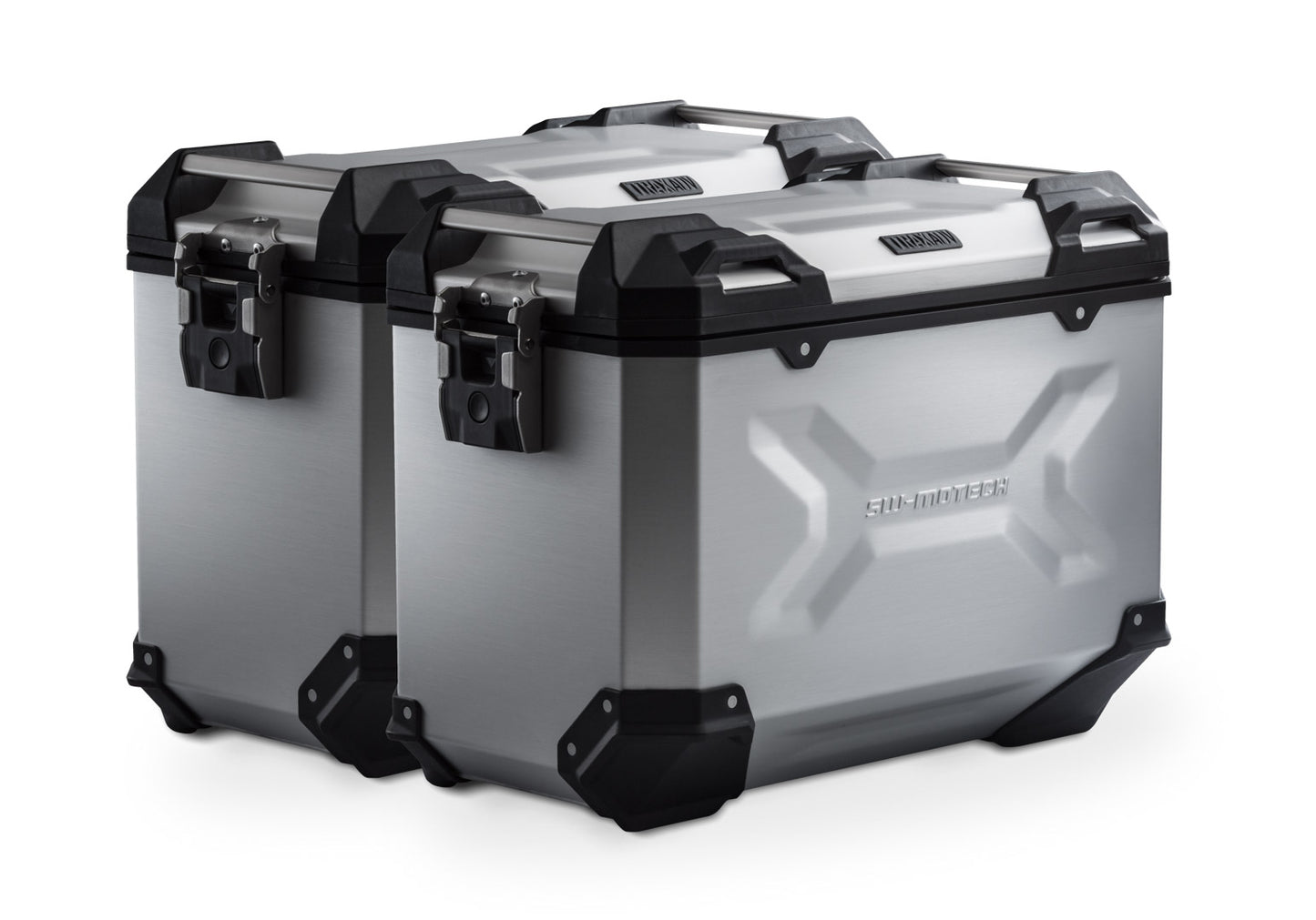KFT.22.114.70102/S - SW-MOTECH - TRAX ADV aluminum case system -  45/45 l Multistrada 1200/ 1260/ 950/ V2 - SILVER