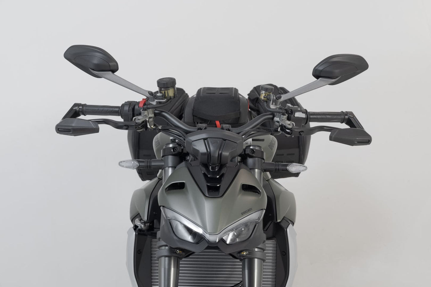 LVG.22.999.11002/B - SW-MOTECH - Lever guards with wind protection -  Aprilia, Ducati, Triumph models - BLACK