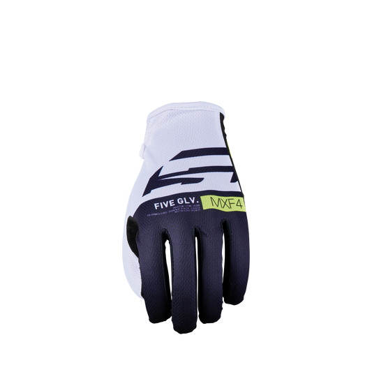 FIVE GLOVES - MXF4 - CORE White/Navy/Fluo Yellow