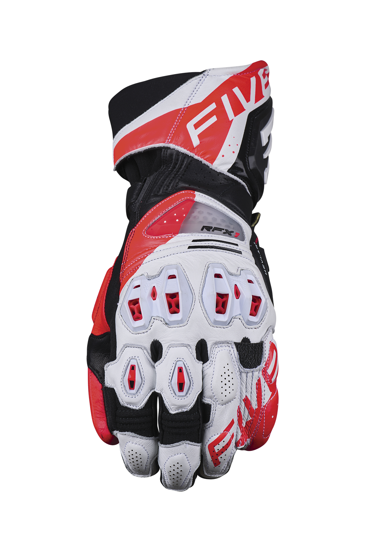 FIVE GLOVES - RFX1 EVO - WHITE/FLUO RED
