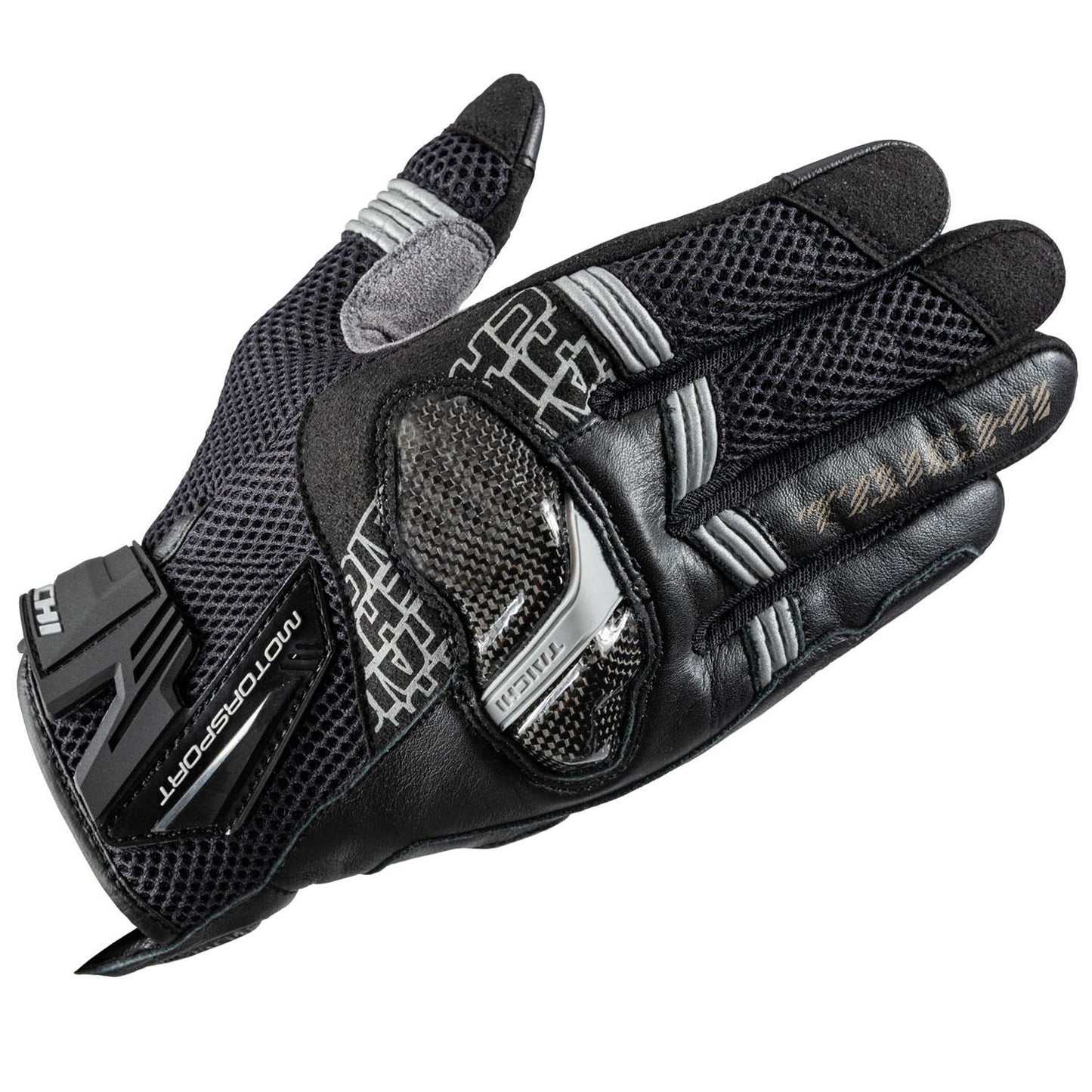 RS Taichi - ARMED MESH GLOVE REFLECTIVE BLACK RST448