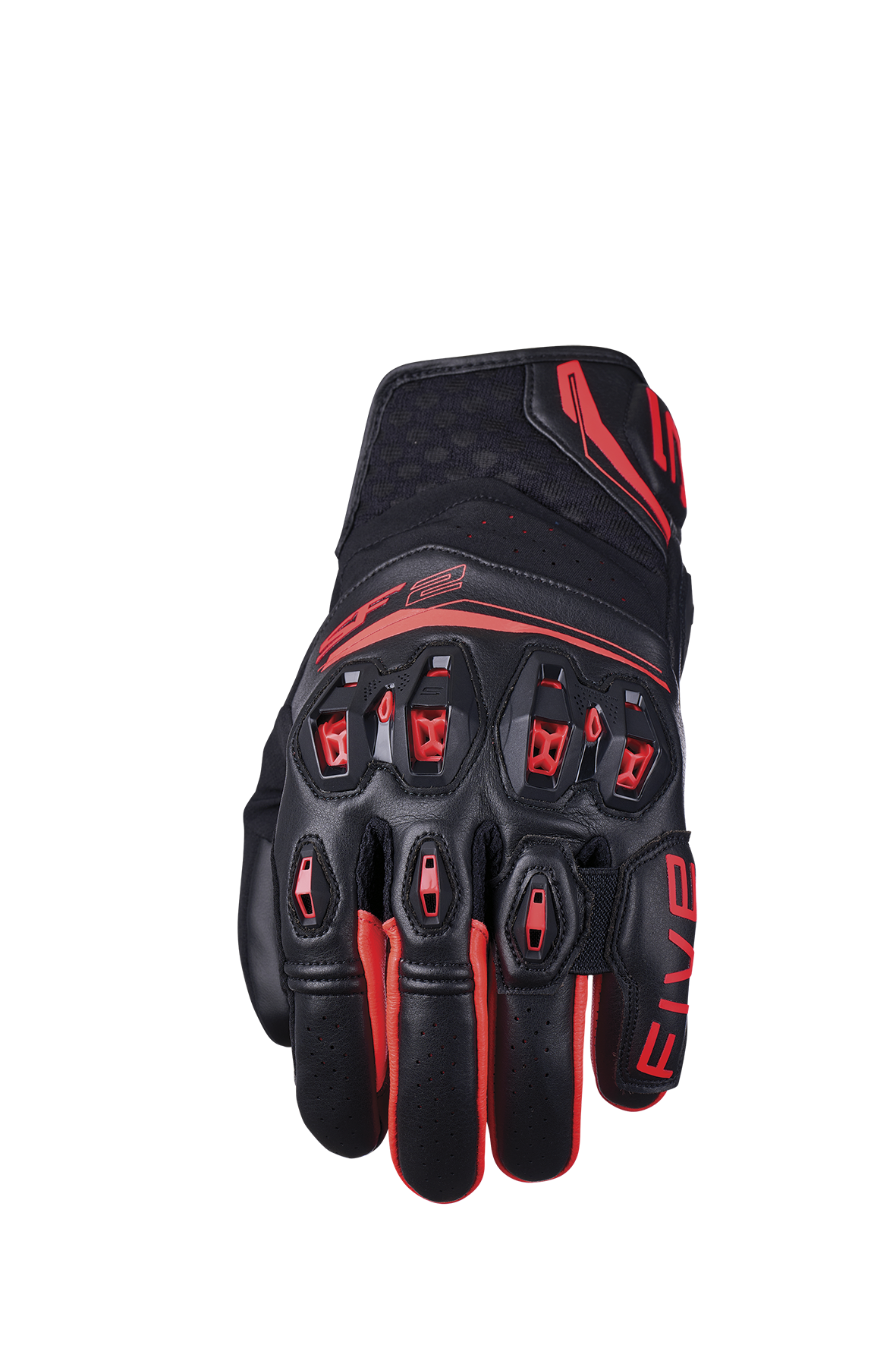 FIVE GLOVES - SF2 EVO - BLACK/FLUO RED