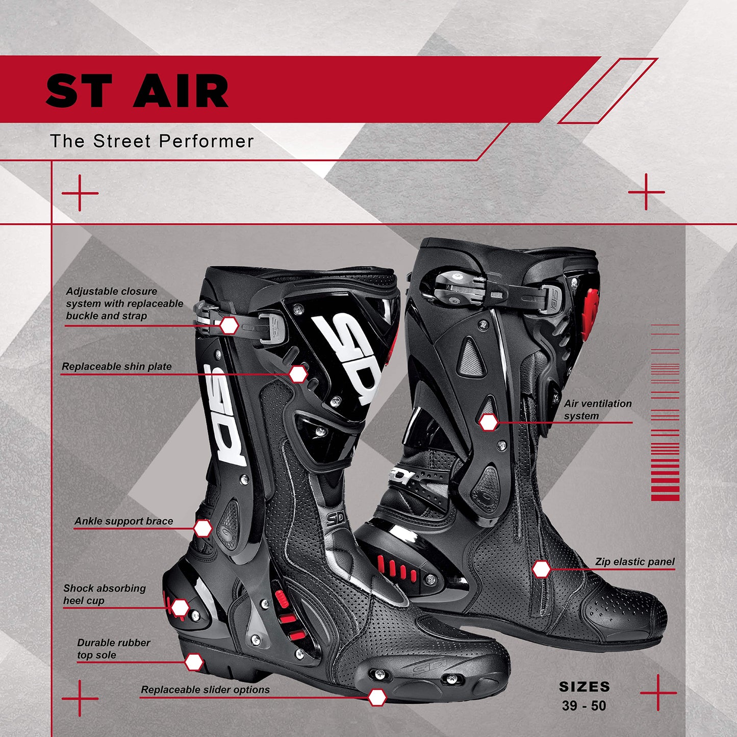 Sidi - ST Air Boot - BLACK