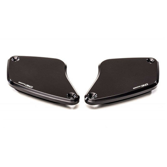 KT850 - CNC Racing 'Streaks' Front Brake & Clutch Reservoir Caps for Ducati Diavel / XDiavel