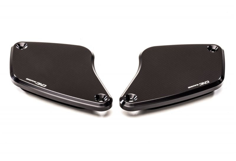 KT850 - CNC Racing 'Streaks' Front Brake & Clutch Reservoir Caps for Ducati Diavel / XDiavel