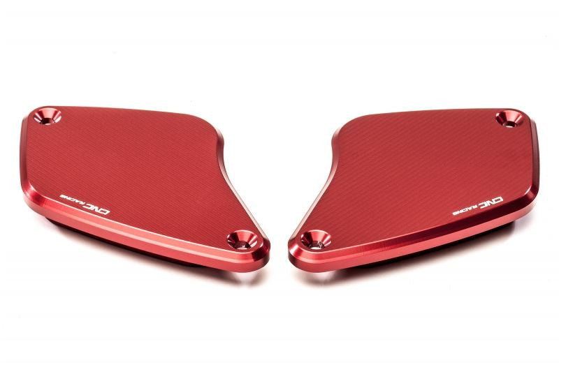 KT850 - CNC Racing 'Streaks' Front Brake & Clutch Reservoir Caps for Ducati Diavel / XDiavel