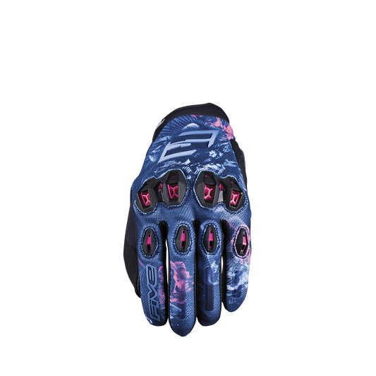 FIVE GLOVES - STUNT EVO2 WOMAN - FLOWERS PINK