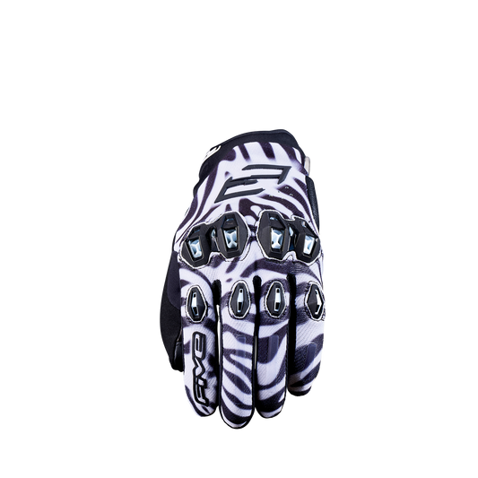 FIVE GLOVES - STUNT EVO2 WOMAN - ZEBRA BLACK/WHITE