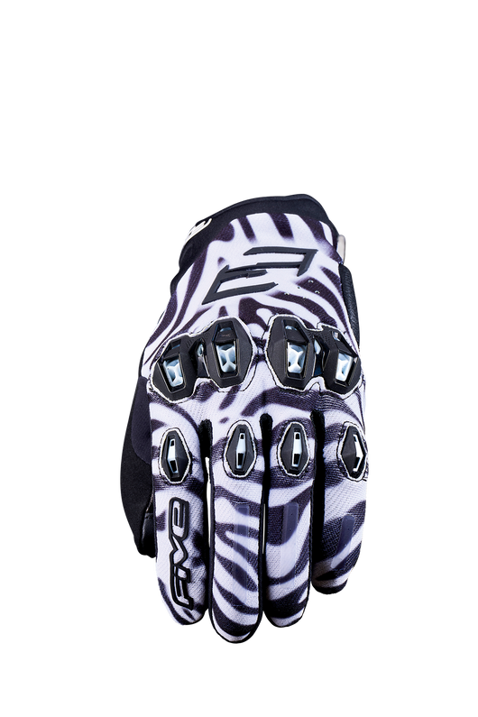 FIVE GLOVES - STUNT EVO2 WOMAN - ZEBRA BLACK/WHITE