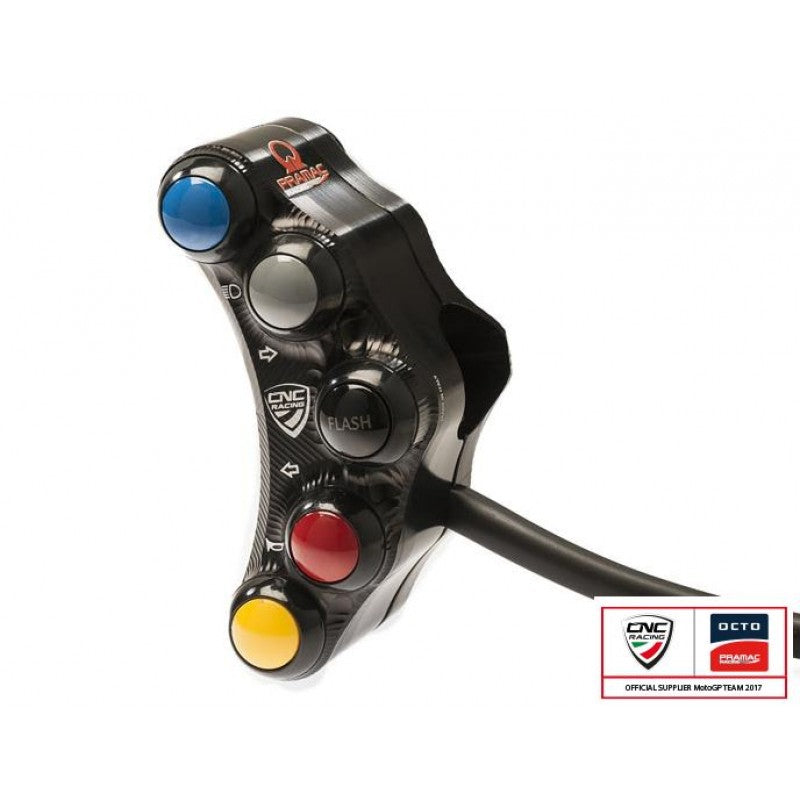 SWD07BPR - CNC Racing PRAMAC RACING LIMITED EDITION Left Hand Side Billet 7 Button STREET Switch for Ducati Monster 1100 / 796