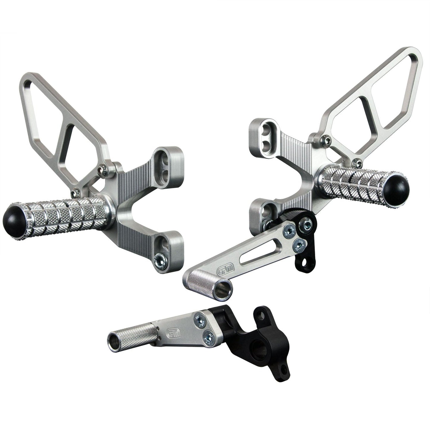 Woodcraft - 05-0610B Ducati  748 1994-02, 916 1993-99, 996 1999-01, 998 2002-03 Complete Rearset Kit w/ Pedals - STD/GP Shift
