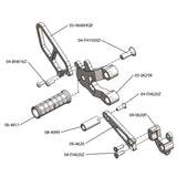 05-0625B Ducati 749 2003-06, 999 2003-06 Complete Rearset Kit W/Pedals