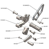 05-0625 Ducati 749 2003-06, 999 2003-06 Rearet w/Shift Pedal