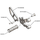 05-0625 Ducati 749 2003-06, 999 2003-06 Rearet w/Shift Pedal