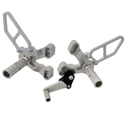 05-0640A Ducati 848 2008-11, 1098 2007-09 1198 2008-11, 848 EVO 2011-13 Rearset  w/Shifter Silver