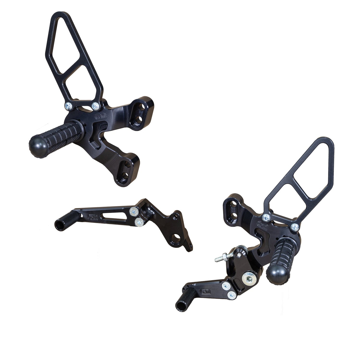 Woodcraft - 05-0641B Ducati 1198SP/848 EVO Complete Rearset Kit w/ Pedals - GP Shift  w/ Factory QS