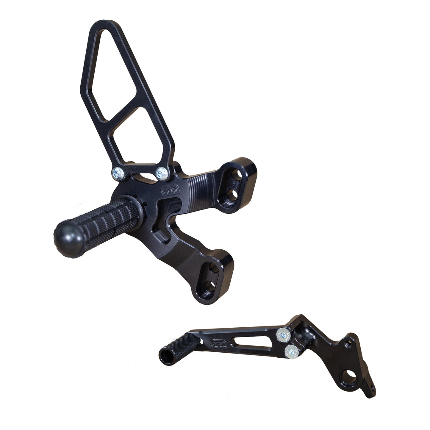 Woodcraft - 05-0641B Ducati 1198SP/848 EVO Complete Rearset Kit w/ Pedals - GP Shift  w/ Factory QS